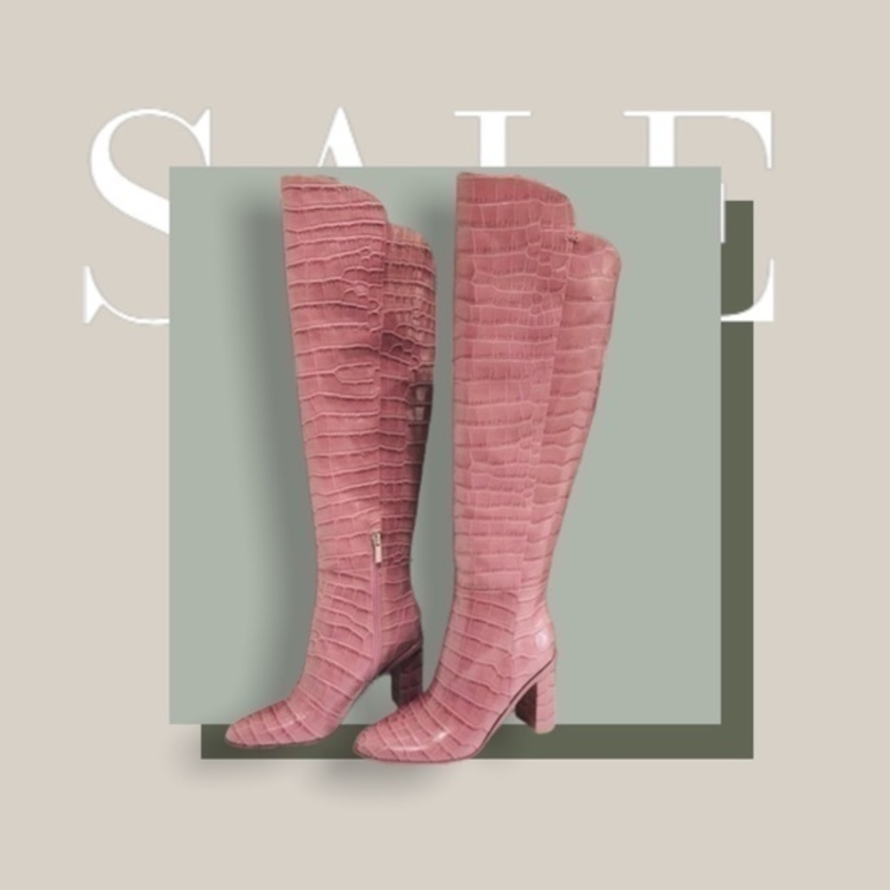 ❤️🔥NEW❤️🔥 Marc Fisher Croc Knee high boots - Picture 4 of 13